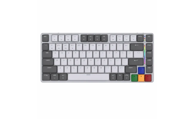 Fantech SUPER MAXFIT AIR83 MK915 Low-Profile Wireless Mechanical Keyboard Grey – Red Switch